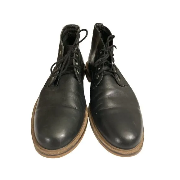 Clarks Men's Size 11.5M Foxwell Chukka Mid Black Leather ankle Boots shoes