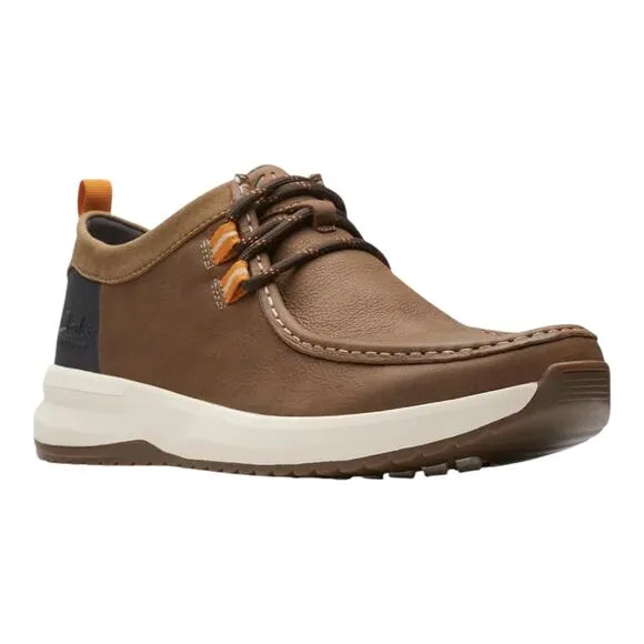 Clarks Men's Wellman Moc Toe Leather Lace Up Shoes Brown Size 12