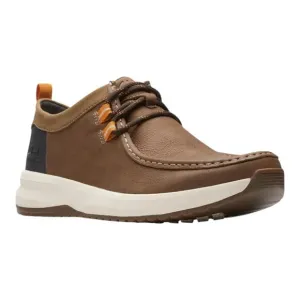 Clarks Men's Wellman Moc Toe Leather Lace Up Shoes Brown Size 12