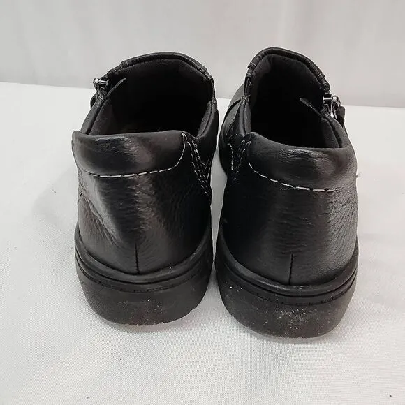 Clarks Size 7 Womens Carleigh Ray Slip-On Shoe Black Leather Comfort New