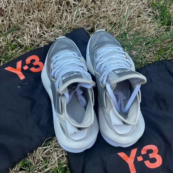 CLEAN Adidas Kaiwa Y-3 Size 8 Mens Silver Metallic Shoes