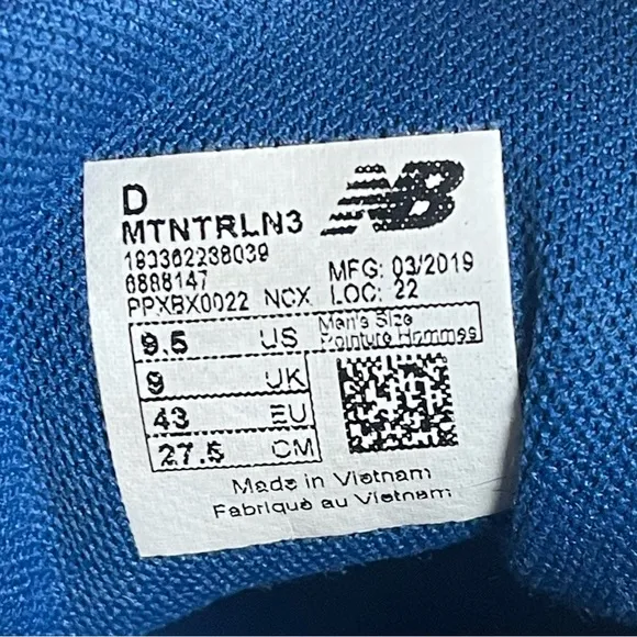 CLEAN Size 9.5 D New Balance Nitrel V3 Speed Ride All Terrain Running Shoe Wide