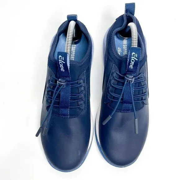 Clove Navy Blue Slip-On Sneakers with Easy-Pull Laces Size Men's 8/Women's 9.5