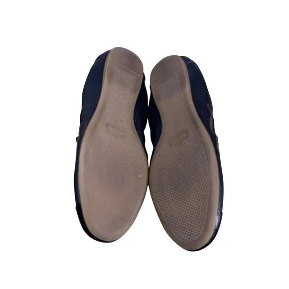 Coach Camilla Black Leather Cap Toe  Ballet Flats - Size  6B