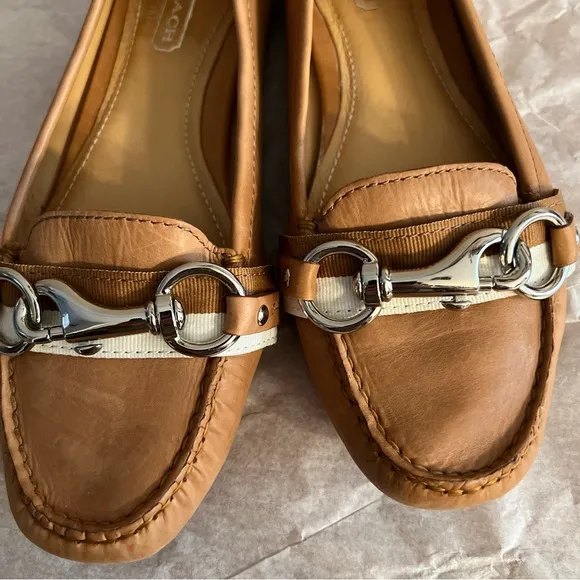 Coach FLAT SHOES PAMILLA STYLE Sz6 Brown