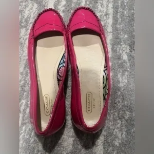 Coach Pink Gretchen Loafer Flat Shoes size 7.5