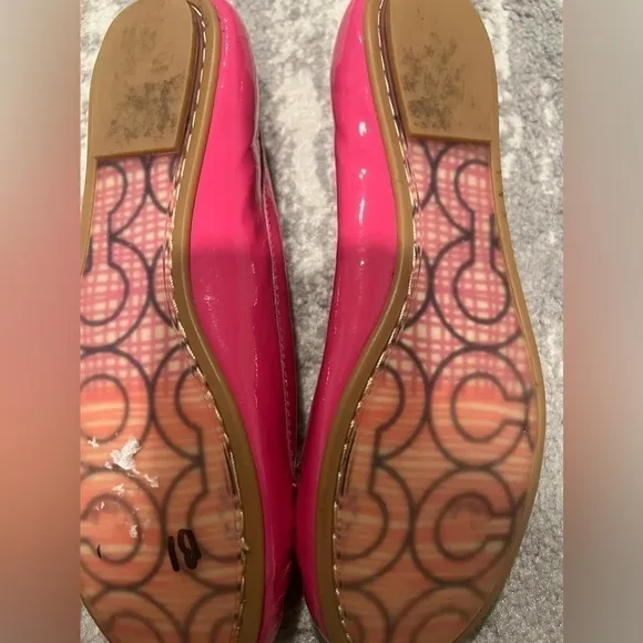 Coach Pink Gretchen Loafer Flat Shoes size 7.5