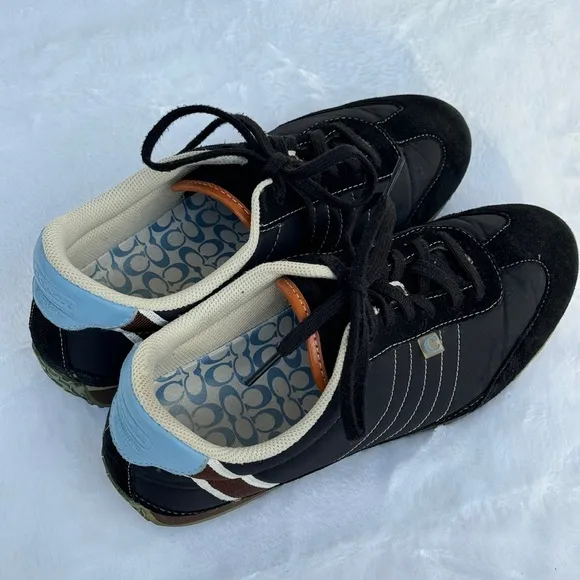 Coach Womens SneakersLace Up‎ Shoes NIKKISuede Size 8M