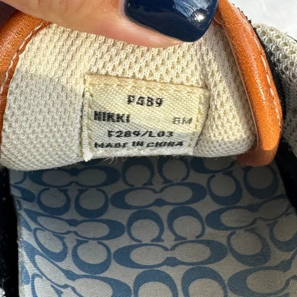 Coach Womens SneakersLace Up‎ Shoes NIKKISuede Size 8M