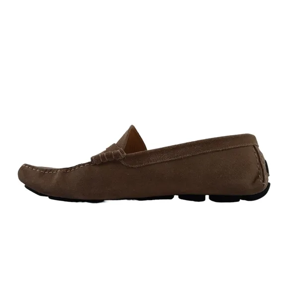 COBBLER UNION Driving Loafer Italian Suede Vibram Moccasin Drivers Sand Tan 10.5
