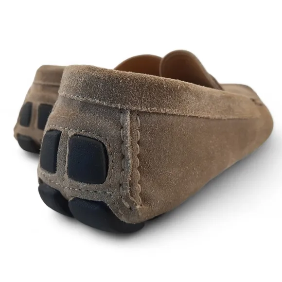 COBBLER UNION Driving Loafer Italian Suede Vibram Moccasin Drivers Sand Tan 10.5