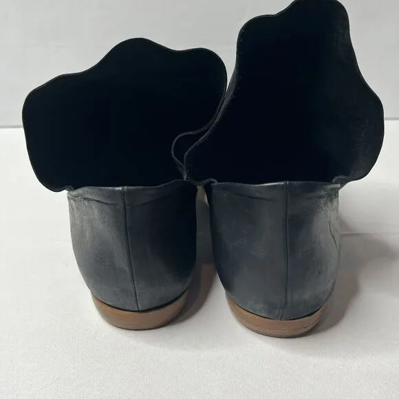Coclico Pelipa Black Leather Flat Shoes Womens SZ 40/9.5 MSRP $350
