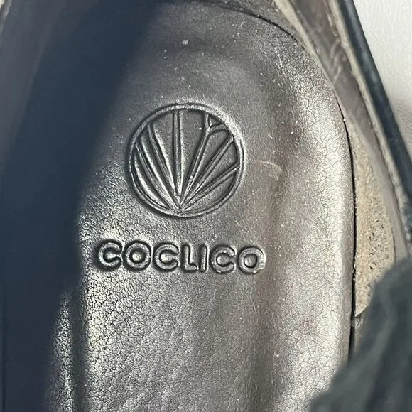 Coclico Pelipa Black Leather Flat Shoes Womens SZ 40/9.5 MSRP $350