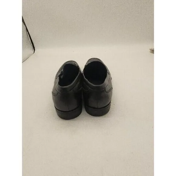Cole Haan Black Leather Loafer Driving Shoes w/Silver Buckle Men's size 9M