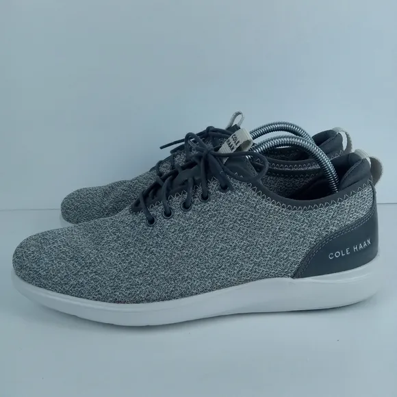 Cole Haan Grand OS Plus Essex Distance Oxford Shoes Mens 10 Gray Knit Sneakers