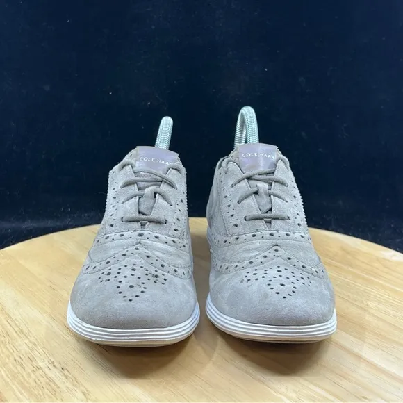 Cole Haan Grand Tour Suede Womens Oxford Sneaker Ironstone Grey (W05596) Size 7B