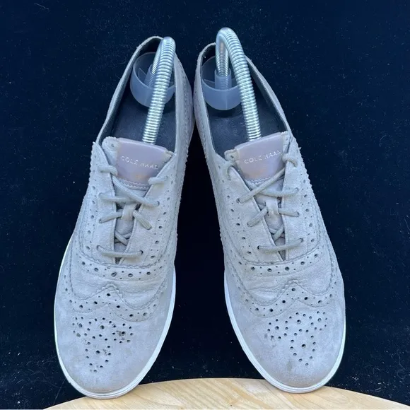 Cole Haan Grand Tour Suede Womens Oxford Sneaker Ironstone Grey (W05596) Size 7B