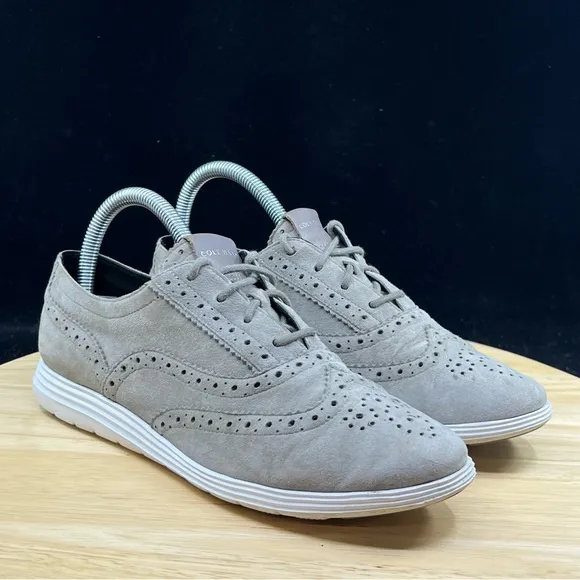 Cole Haan Grand Tour Suede Womens Oxford Sneaker Ironstone Grey (W05596) Size 7B