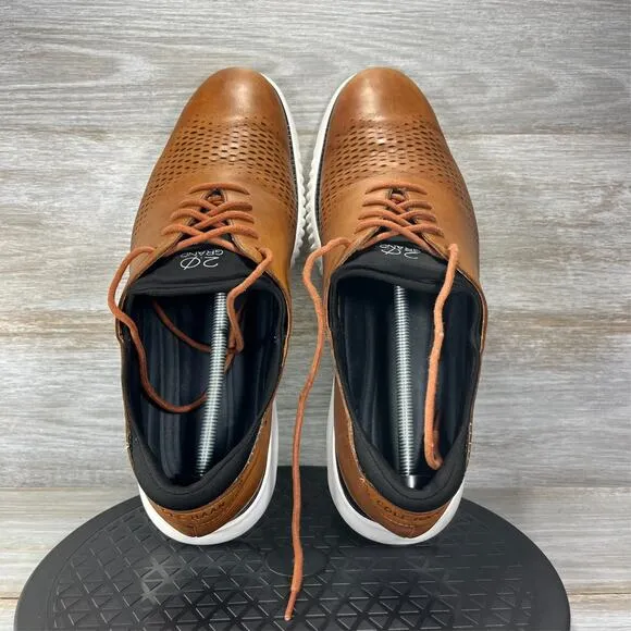 Cole Haan Men's 2.Zerogrand Brown Leather Wingtip Oxford Shoes Size 13