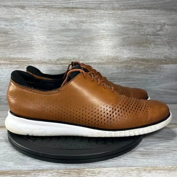 Cole Haan Men's 2.Zerogrand Brown Leather Wingtip Oxford Shoes Size 13