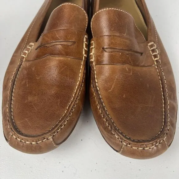 Cole Haan Mens Grant Canoe Penny Loafer‎ C12132 Brown Leather Size 13 M