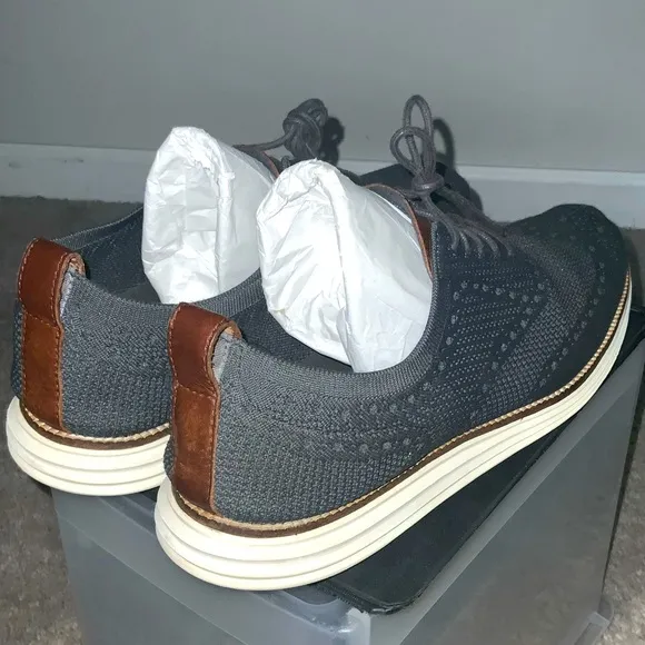 COLE HAAN Men’s OriginalGrand Wingtip Oxford Magnet Stitchlite-Ivory, Size 13