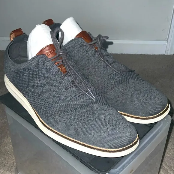 COLE HAAN Men’s OriginalGrand Wingtip Oxford Magnet Stitchlite-Ivory, Size 13