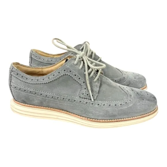 COLE HAAN NEW YORK CITY LUNARGRAND LONG WINGTIP C11867 SIZE 9 LIME STONE