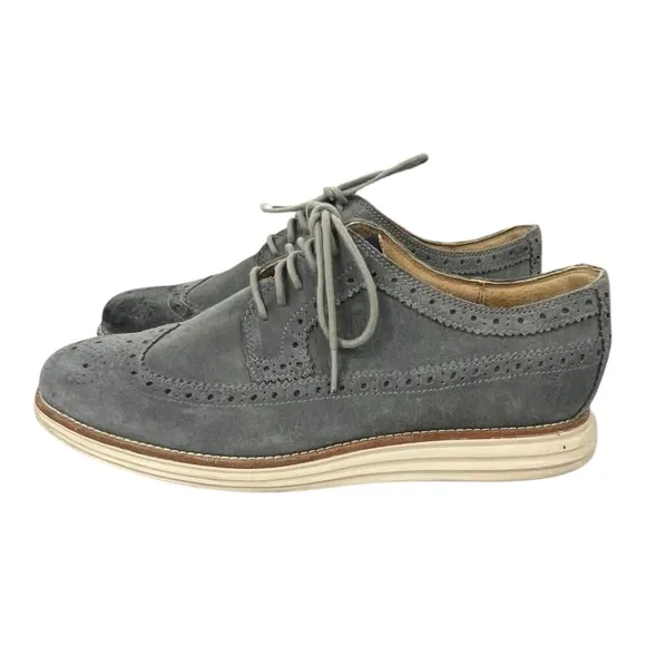 COLE HAAN NEW YORK CITY LUNARGRAND LONG WINGTIP C11867 SIZE 9 LIME STONE