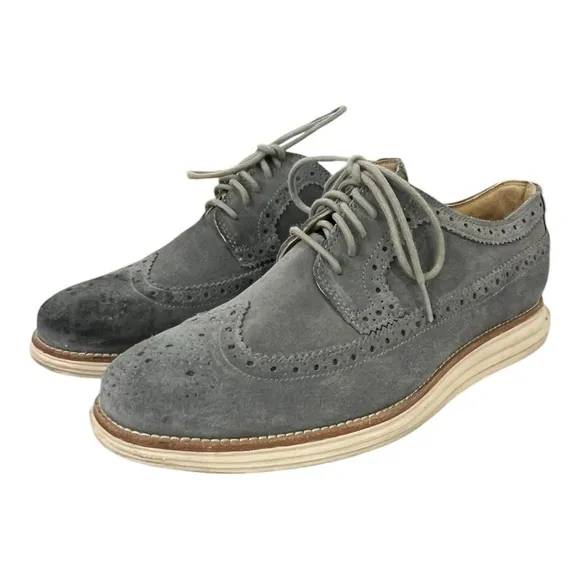 COLE HAAN NEW YORK CITY LUNARGRAND LONG WINGTIP C11867 SIZE 9 LIME STONE