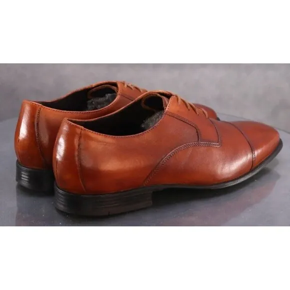 Cole Haan Nik Air Men's Cap Toe Dress Shoes Size 10.5 Leather Brown