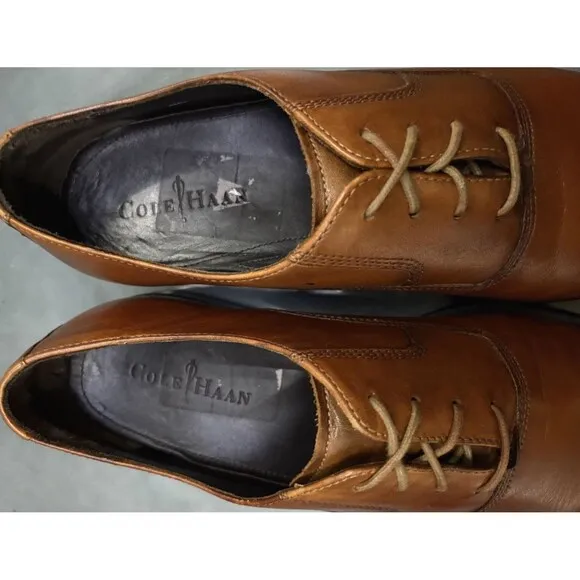 Cole Haan Nik Air Men's Cap Toe Dress Shoes Size 10.5 Leather Brown