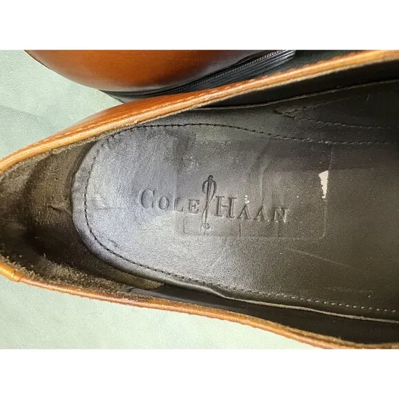 Cole Haan Nik Air Men's Cap Toe Dress Shoes Size 10.5 Leather Brown