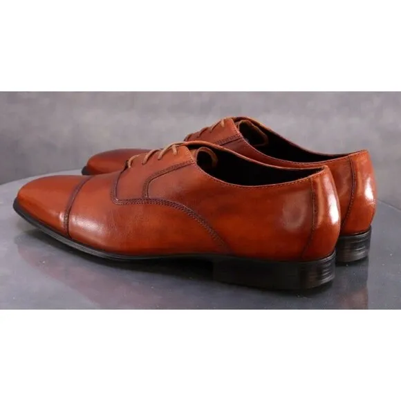 Cole Haan Nik Air Men's Cap Toe Dress Shoes Size 10.5 Leather Brown