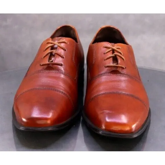 Cole Haan Nik Air Men's Cap Toe Dress Shoes Size 10.5 Leather Brown