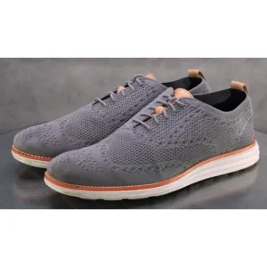 Cole Haan Original Grand $160 Men's Knit Lite Wingtip Casual Shoes Size 9.5 Gray