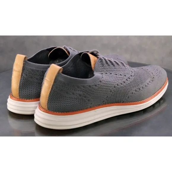 Cole Haan Original Grand $160 Men's Knit Lite Wingtip Casual Shoes Size 9.5 Gray