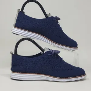 Cole Haan Womens Size 5.5B Blue Grand Stitchlite Oxford Shoes W11503 Pre-owned