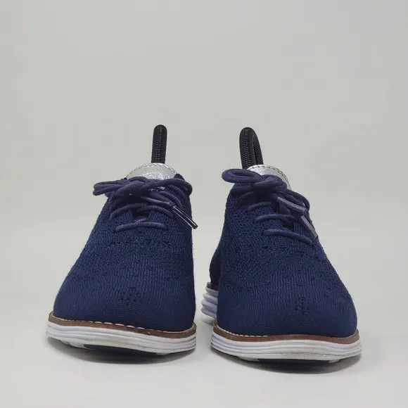 Cole Haan Womens Size 5.5B Blue Grand Stitchlite Oxford Shoes W11503 Pre-owned