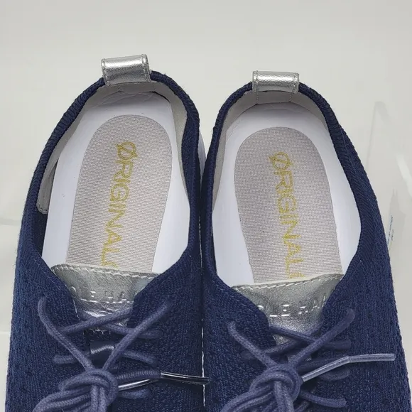 Cole Haan Womens Size 5.5B Blue Grand Stitchlite Oxford Shoes W11503 Pre-owned