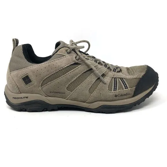 Columbia North Plains Drifter Hiking Shoes Mens 9 Waterproof Techlite Omnigrip