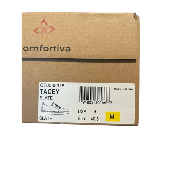 Comfortiva Tacey Shoes Women's Size 9 M Slate Gray Low Top Sneaker CT0035318 NEW