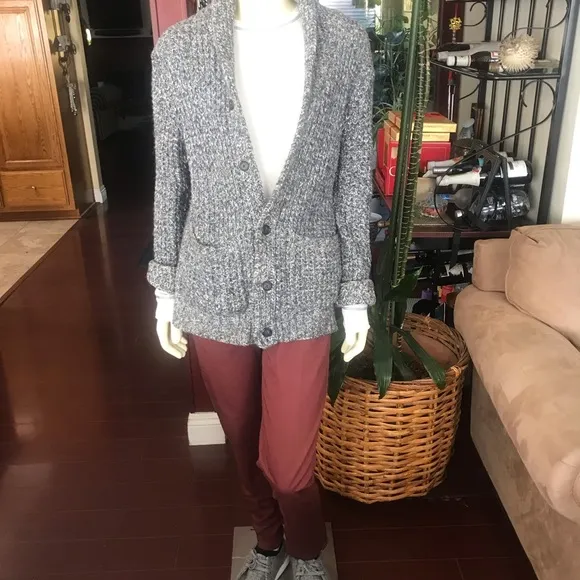 “Complete Outfit” Grey wool sweater by Goodfellow &amp; Co/ Maroon pants