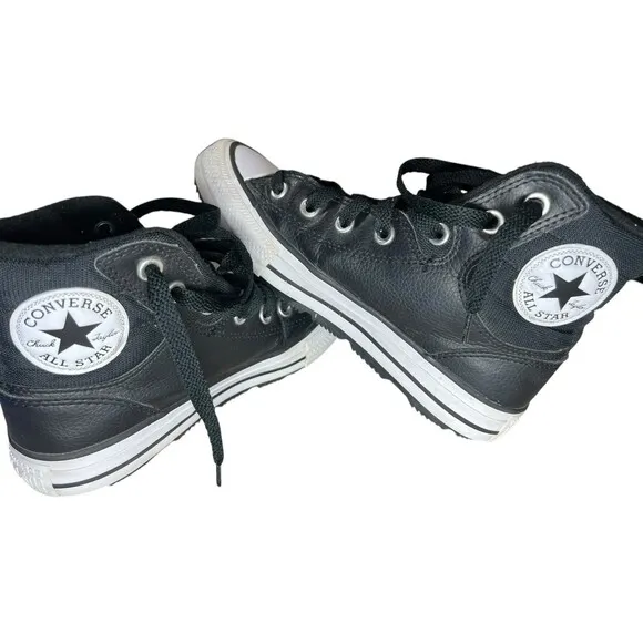 CONVERSE ALL STAR Berkshire Boot Hi Shoes, Engine Smoke/Black/White  YTH 5.5/W 7