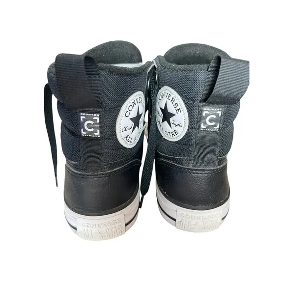 CONVERSE ALL STAR Berkshire Boot Hi Shoes, Engine Smoke/Black/White  YTH 5.5/W 7