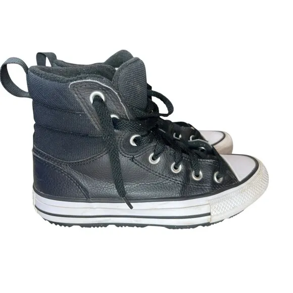CONVERSE ALL STAR Berkshire Boot Hi Shoes, Engine Smoke/Black/White  YTH 5.5/W 7
