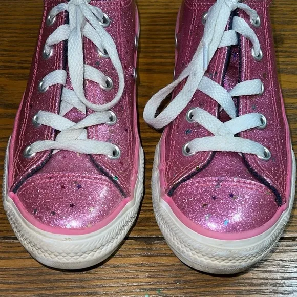 Converse All Star Girl's Converse Chuck Taylor Shoes Galaxy Glimmer Pink Size 13