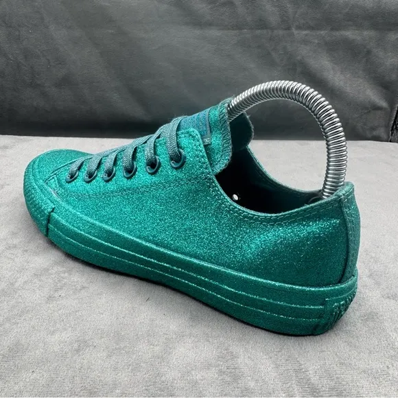 Converse All Star Low Brittany Blue Glitter CTAS Ox Lace Up Shoes Women's Size 7
