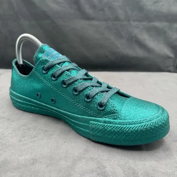 Converse All Star Low Brittany Blue Glitter CTAS Ox Lace Up Shoes Women's Size 7
