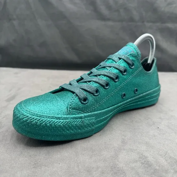 Converse All Star Low Brittany Blue Glitter CTAS Ox Lace Up Shoes Women's Size 7